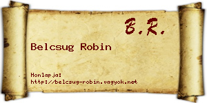 Belcsug Robin névjegykártya